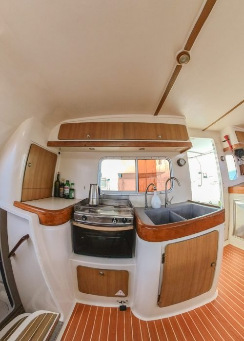 Kaya catamaran galley