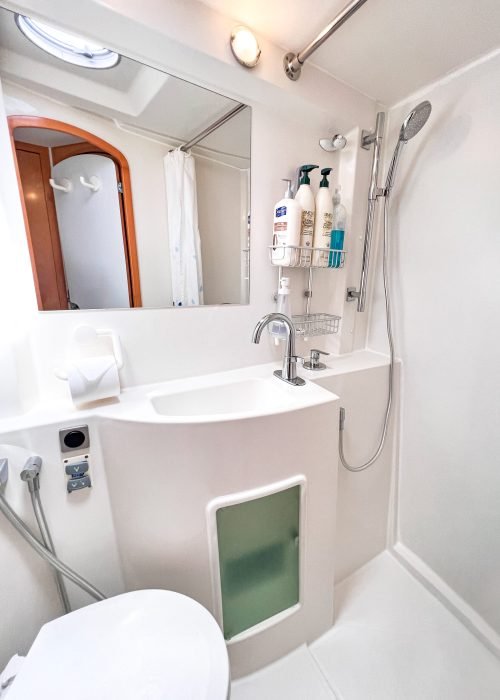 Shower with Bathroom Amenities