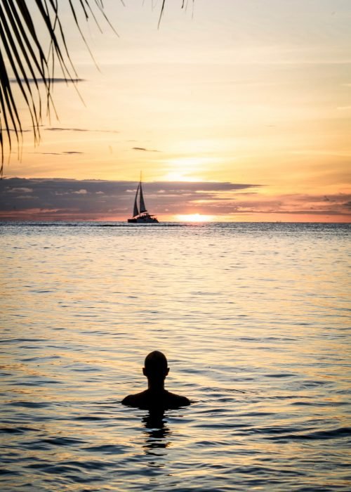 sunset-swim